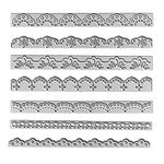 7pcs Flower Lace Cutting Dies, Flower Edge Border Die Cuts Metal Embossing Stencils Template Mould for Card Scrapbooking and DIY Craft Album Paper Card Decor