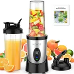KOIOS Smoothie Blender, 900W Personal Blender for Shakes and Smoothies Kitchen with 2 No-BPA 22oz Portable Cups, Single Serve Smoothies Maker Mixer for Juices, Nutritious Recipe, Silver