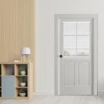 DEZ FURNISHINGS Cordless No 1" Magnet Mini Blinds for Metal Doors, Room Darkening, 25" W x 42" H, White