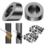 BLIKA 40 Pack 5/16" ID Black Angle Washers for Cable Railing Stair Ends, Stainless Steel 30 Degree Black Angle Beveled Washer for 1/8", 3/16" Cable Railing Hardware, Cable Railing Angled Washer