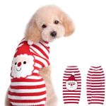 NACOCO Santa Claus Sweater Pet Sweater Xmas Dog Holiday Sweaters Christmas Sweaters Cold Weather Coat for Small to Medium Sized Dogs and Cats(XXL)