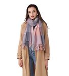 DiaryLook Plaid Warm Blanket Scarf for Winter, Long Ladies Scarves Check Soft, Wool Tartan Shawl Wraps for Women