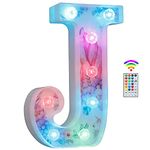 Unicorn Light Up Letters, LED Letter Lights 18 Color Changing Diamond Alphabet Sign Unicorn Gifts for Girls Women Party Birthday Decorations Remote Night Light Christmas Valentine Wall Table Decor - J