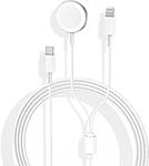 Cionum Upgrade 2 in 1 Apple Watch Charger Cable 2M, USB C iWatch Charger Fast Charging Cord for Apple Watch 8/7/SE/6/5/4/3/2/1 iPhone 14/13/12/11/Pro/Max/XR/XS iPad Pro/Air