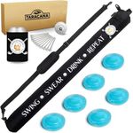 TARACANA Upgraded Golf Bag Cooler Sleeve Gift Set with ArcticChill Ice Coasters, 355ml Capacity, Black