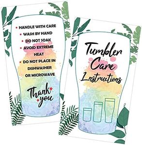 200 Pieces Cup Care Cards Tumbler Cup Cards Cup Care Instruction Cards 3.5 x 2 Inch Packaging Customer Direction Card for Tumbler, Cup, Mug Small Online Shop Package Insert(Classic Style)