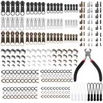 275 Pcs Zipper Repair Kit Replacement Zipper Pull Replacement Zipper Slider Set with Zipper Pulls Zipper Head Slider Zipper Extension Pulls Install Pliers Tool for Jackets Coat Sleeping Bag Backpack