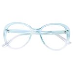 Peter Jones Transparent Cateye Oversized Large Blue Light Blocking Computer/Gaming Glasses for Women/Girls (20389T2)