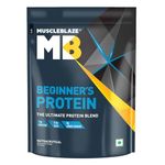 MuscleBlaze Beginner's Whey Protein, No Added Sugar, Faster Muscle Recovery & Improved Strength (Chocolate, 500 g / 1.1 lb)