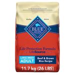 Blue Buffalo Life Protection Formula Large Breed Dog Food - Natural Dry Dog Food for Adult Dogs - Beef & Brown Rice 26lb