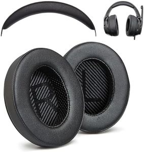 AHG Cuscinetti di ricambio per cuffie Kingston HyperX Cloud Stinger (nero) in pelle proteica | morbida schiuma ad alta densità | facile installazione