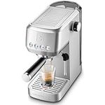 CASABREWS 20 Bar Coffee Machine, Professional Coffee Maker, Cappuccino and Latte Machine with Steam Wand, Compact Espresso Machine with 1.3L Removable Water Tank, Stainless Steel
