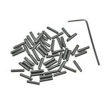 KAISH 50x US #4-40 x 3/8" Stainless Steel Guitar Bridge Saddle Height Adjustment Screws Fits Fender Stratocaster/Telecaster