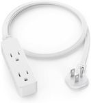 Flat Plug Extension Cord with 3 Out