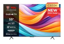 TCL 55C655K 55-inch QLED Pro Television, 4K Ultra HD, HDR Pro, Smart TV Powered by Android TV (Dolby Vision & Atmos, Motion Clarity, Hands-Free Voice Control, Compatible with Google assistant & Alexa)