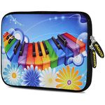 Amzer 7.75" Designer Neoprene Sleeve Case Cover Pouch for Tablet, eBook and Netbook-Rainbow Daisy (AMZ5194077)