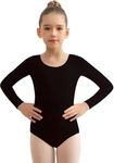 Mulnall Girls Team Basic Long Sleeve Dance Leotards for Ballet Kids Cotton Gymnastic Leotards Dance Outfit for Women Toddlers Dancewear(3028-06-XXL)