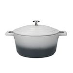 MasterClass Medium Casserole Dish with Lid 4 Litre/24 cm, Lightweight Cast Aluminium, Induction Hob and Oven Safe, Grey Ombre