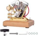 MechPuConToy Engine Model Kit That Runs, OHV V-Twin Cylinder Four-Stroke Motorcycle Engine, Physics Science Experiment for Youth Adult