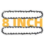 8 Inch Chainsaw Chain 3/8" LP Pitch .050" Gauge 33 Drive Links, 8 Inch Replacement Pole Saw Chains Compatible for Sun Joe SWJ800E SWJ806E, Chicago, Portland 62896, Greenworks, Oregon S33-2 Pack