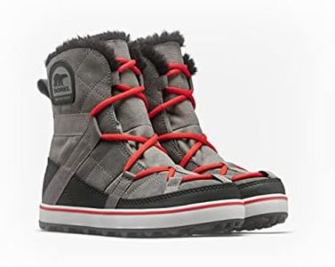Sorel Bottes pour Femmes, Glacy Explorer Shortie, Gris (Quarry), Taille : 40