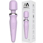 MANFLY Cordless Rechargeable Neck Massager, Powerful Waterproof Handheld Muscle Travel Massage, Purple