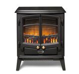 Dimplex Tango Optiflame Electric Stove, Matt Black Free Standing Electric Fireplace with Coal Fuel Bed, LED Flame Effect, Adjustable Fan Heater, Thermostat and Remote Control