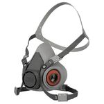 3M Reusable Half Face Mask, Comfortable Respirator, Medium, 6200, EN safety certified