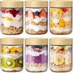 6 Pack 16oz Overnight Oats Containe