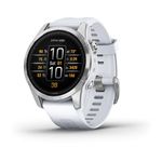 Garmin epix PRO Gen 2, 42mm Premium Multisport GPS Smartwatch, AMOLED Touch Screen, Advanced Health and Training Features, Built in Flashlight, Adventure Watch with up to 10 days battery life, White