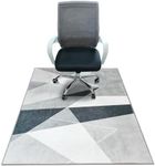 SAIKOOWA Office Chair Mat for Hardwood Floor & Low-Pile Carpet, 60"*48" Highly Premium Quality Under Desk Mat 3.86lbs Anti-Slip Rolling Chair Mat for Carpet/Laminate Floor Black White