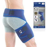 Neo-G Groin Support Men and Women for Thigh, Hamstring, Pulled Groin, Strains, Sprains – Hamstring Support, Thigh Support - Adjustable Compression Wrap - Class 1 Medical Device