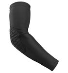 Tough Outdoors Padded Arm Sleeve - Padded Elbow Sleeve, Basketball Arm Sleeve - Volleyball Elbow Sleeve, Football Arm Pad, 1 Sleeve - Pivot Guard - Black, Adult Large