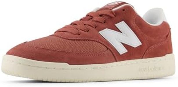 New Balance Men's 080 Court Sneaker, Red Rock/Nb 103 White, 9.5