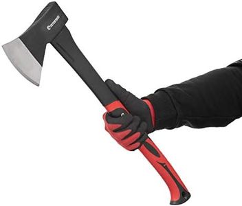 INTERTOOL 24” Axe, Long Hatchet, Wood Cutting Ax, Splitting, Felling, Camping, Pack, 2.2 lbs, Shock Absorbing Fiberglass Handle with Blade Cover HT-0263