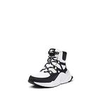 SOREL Women's Kinetic RNEGD Storm Boot — White, Black — Waterproof Textile & PU Leather Winter Boots — Size 7.5