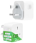 WOOX Smart Plug, Alexa Plug, WiFi Customizable Smart Plugs Work with Alexa, Google Home,13A Wireless Outlet Voice Remote Control,No Hub Required (2.4GHz WiFi Only)-2Packs