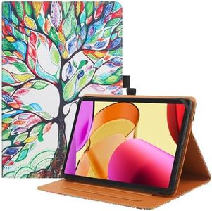 XIAOLL 9"-10.5" Inch Universal Tablet Case, Protective Cover Stand Folio Case for 9 10 10.5 Inch Android Touchscreen Tablet, with Adjustable Fixing Silicon Band,Love Tree