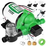 AOFOLO 33-Series RV Fresh Water Pump 12V DC 4.0GPM/15.0LPM Water Diaphragm Self Priming Pump with 50PSI/3.5BAR Pressure Compatible for RV Caravan Marine Yacht