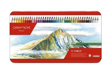 Caran D'Ache Pablo artists quality colouring pencils tin set of 80 assorted water resistant colours