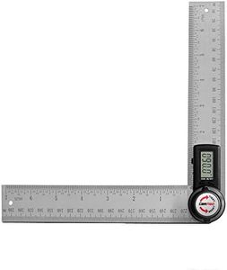 2 in 1 Digital Angle Finder Ruler GemRed 200mm Digital Protractor Stainless Steel Angle Rule with LCD Display