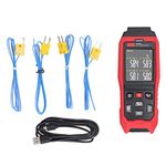 K Type Thermocouple Thermometer 4 Channel Contact Temperature Thermometer Thermocouple Probe Data Logger Thermometer