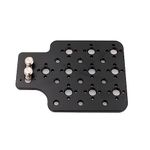 HangTon Universal Cheese Plate Camera Side Mounting 3/8" 1/4" Thread for Sony ARRI RED Teradek Vaxis Rig Wireless Receiver (Black)