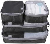 Travelon Set of 4 Soft Packing Organizers, Black, One Size, Travelon: Set of 4 - Soft Packing Organizers