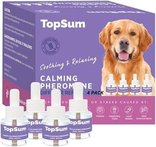 TopSum Dog Calming Diffuser Refills: 4 Pack Dog Pheromones Calming Diffuser Refills - Dog Appeasing Pheromone - Pheromones for Dogs - Calming Pheromones for Dogs, 4 Pack (Purple)