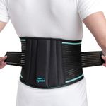 TYNOR Back Support Belt Adjustable Back Brace for Lower Back Pain,Breathable Lumbar Support Belt for Men & Women, Lower Back Brace for Herniated Disc, Sciatica & Heavy Lifting (XL, Classic Black)
