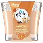 Glade Scented Candle, Vanilla Caramel Twist, 1-Wick Candle, Air Freshener Infused with Essential Oils, 1 Count