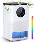 Dehumidifier for Home, 1.6L（54.11 oz) Dehumidifiers for Drying Clothes 2 Mode Auto Shut Off & 24H Timer Touch Control 7-Color Lights Quiet Dehumidifier for Bedroom Bathroom Basements Closet RV