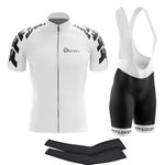 Men’s Summer Cycling Suit - 2024 Short Sleeve Cycling Jersey with 3D Gel Padded Bib Shorts Set - Breathable, Quick Dry All Day Bicycle Clothing Set (PN12,M)