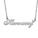 HUAN XUN Silver Pendant Name Necklace Jewelry Personalized for My Bitchs Harmony Birthday Gift